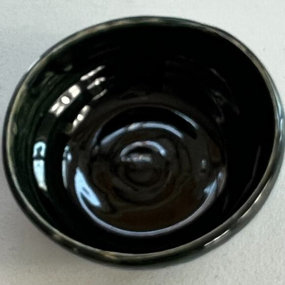 Studio Art Pottery Stoneware Bowl 6" Glossy Finish Dark Green Hand Thrown - Picture 2 of 8